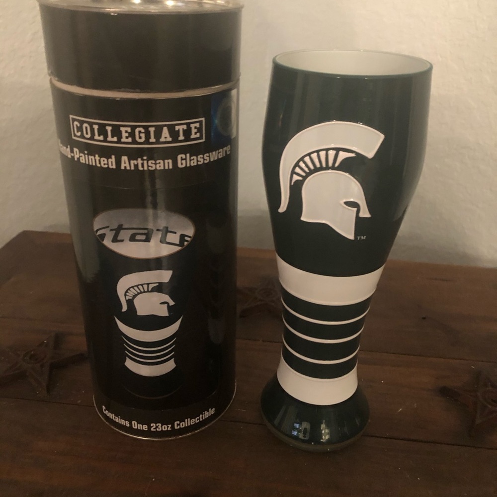 Michigan State 23oz Beer Glass